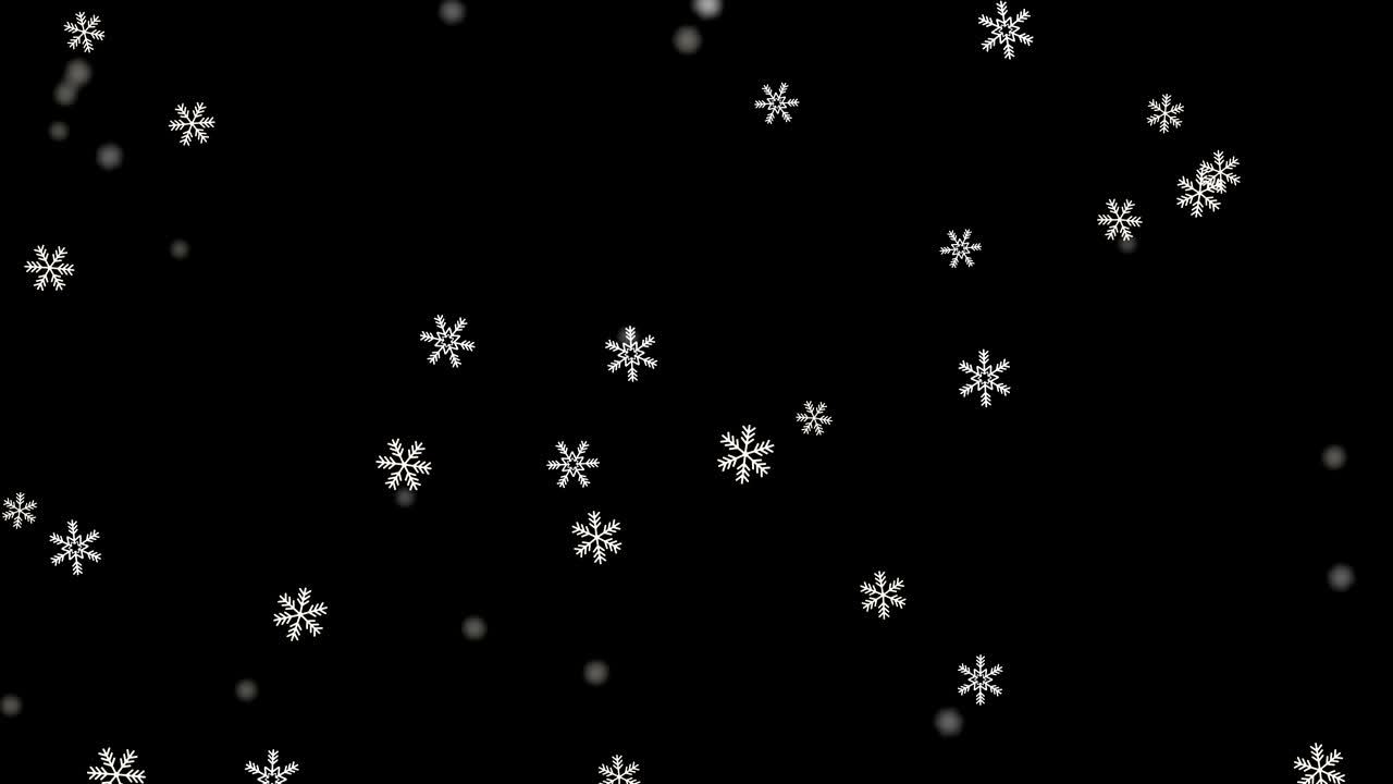High quality Falling Snow Flakes Blizzard 4k Loop Animation