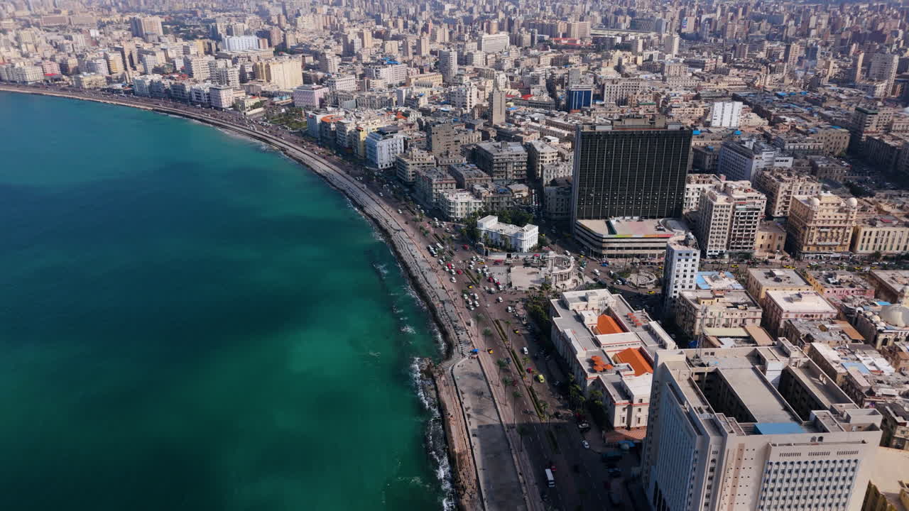 Alexandria seen from the air on a sunny day