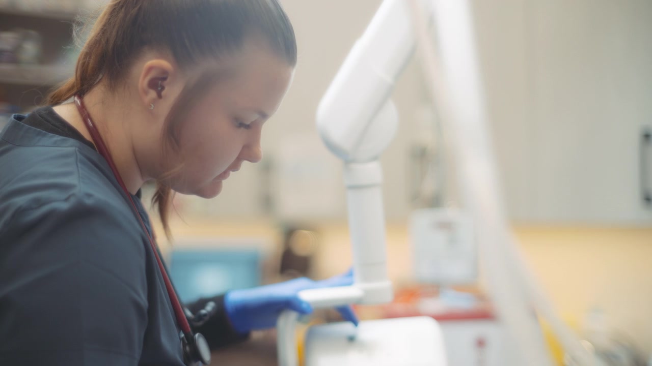 Vet nurse during surgical procedure