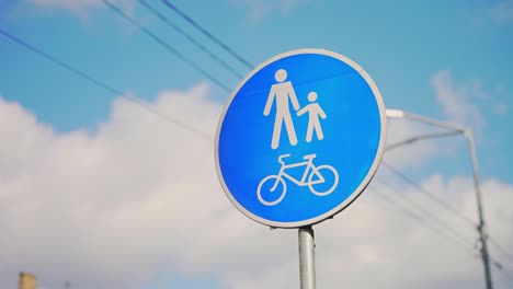 bicycle sign. bike lane. bike path. cycling and walking paths.