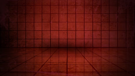 pared grunge roja en una habitación sucia