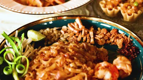 delicious thai cuisine beautifully arranged on plates