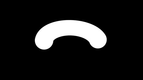 animation of white half ring rotating on a dark black background.