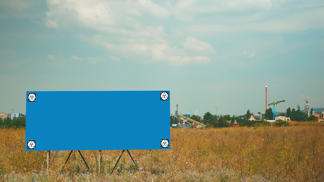 빈 광고 배너 야외