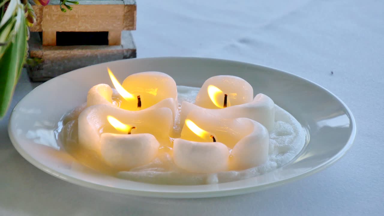 tiro de flor y vela utilizada para un funeral