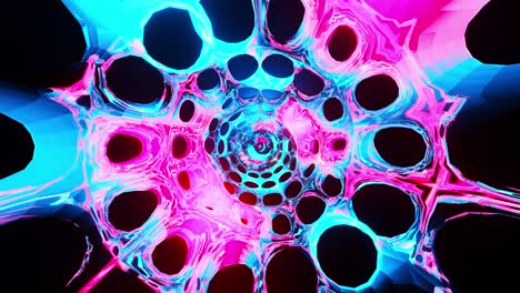 abstract glowing spiral tunnel