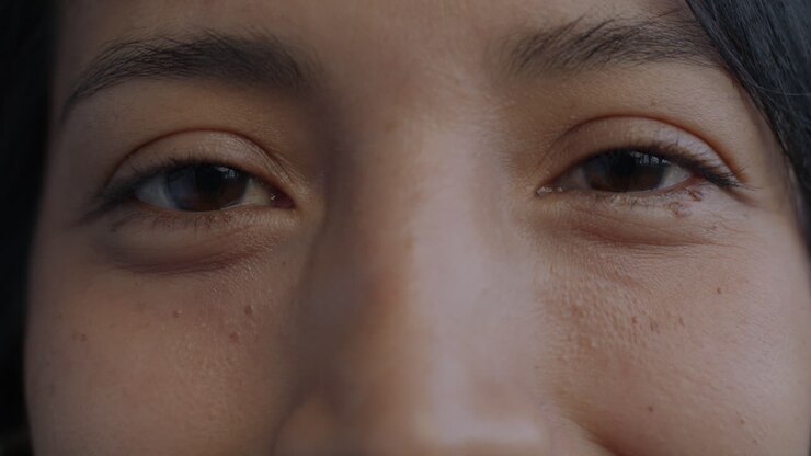 Close-up of a woman's eyes