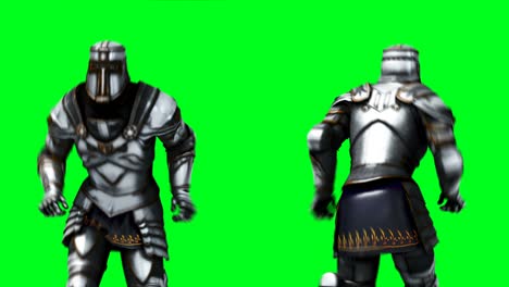 knight animation. phisical motion blur. realistic green screen 4k animation. green screen