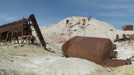 an abandoned sulfur mine in death valley