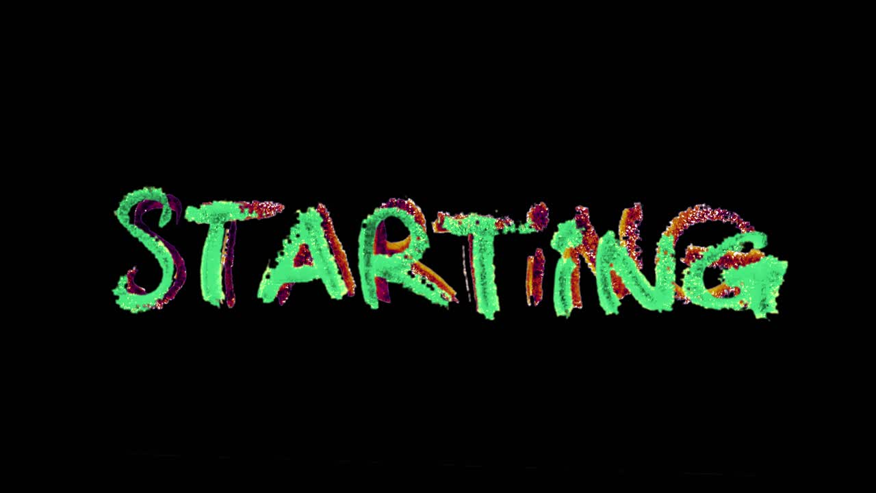 Starting screen with smooth handwritten motion, perfect for stream warm‑ups