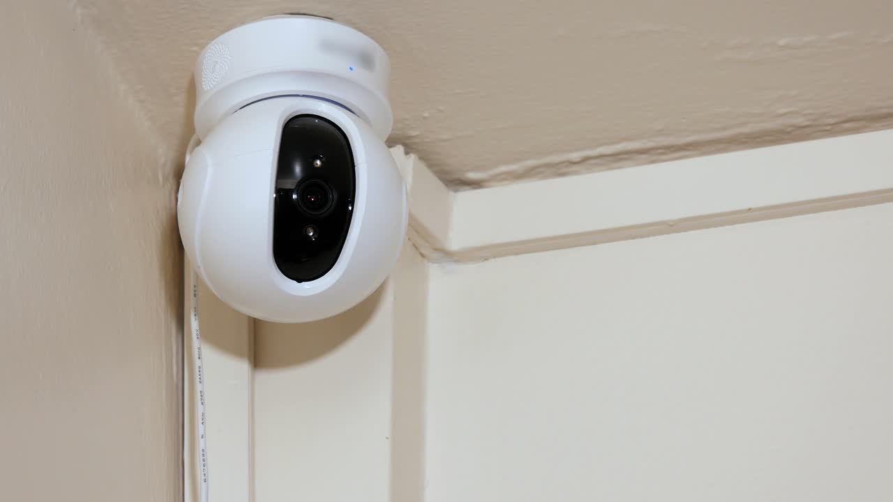 Smart Ip camera for security home controlled moving filming around