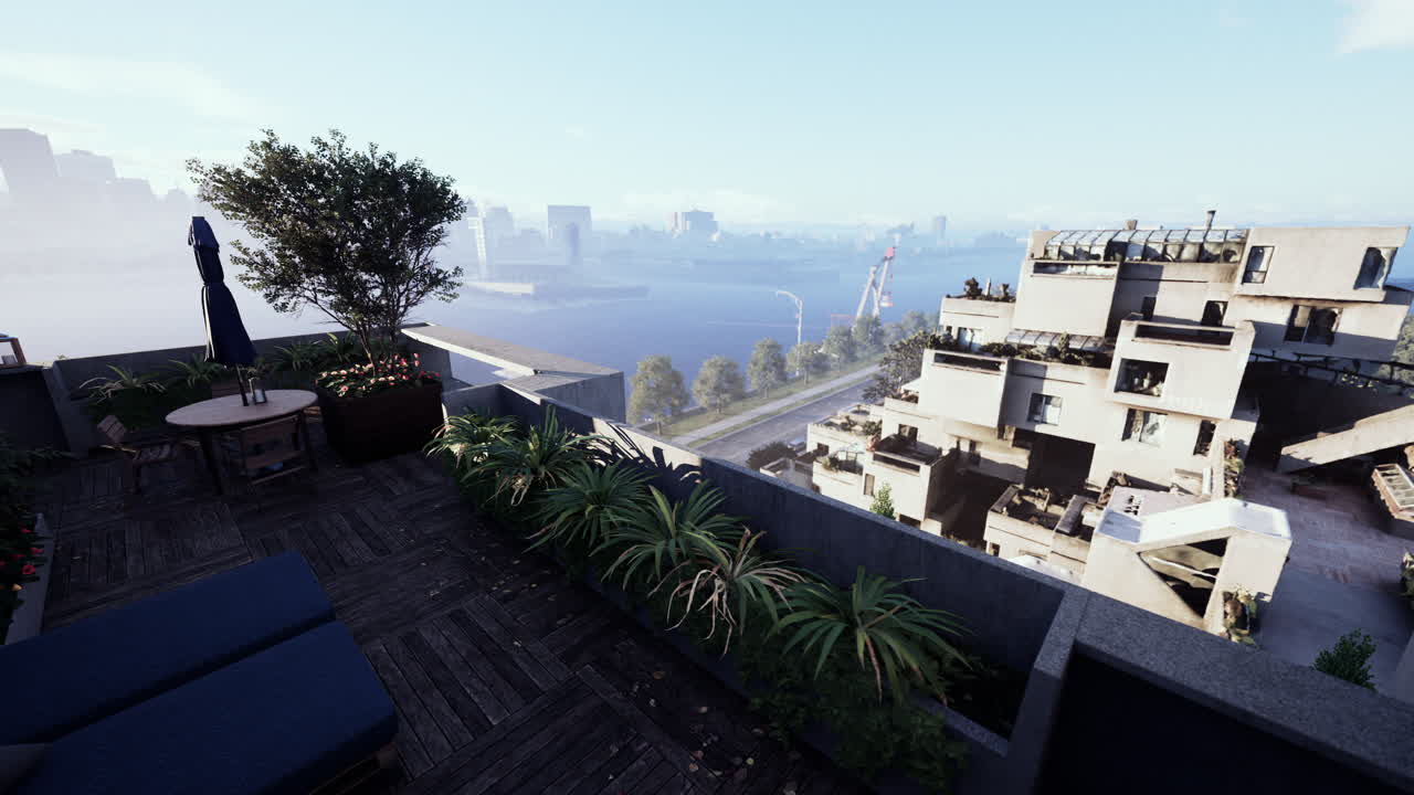 una vista impresionante de la ciudad desde un balcón en el techo