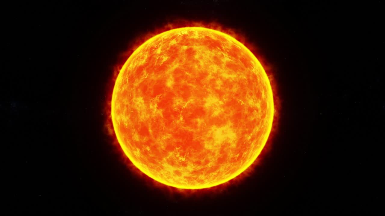 приближение к горящему и сияющему солнцу