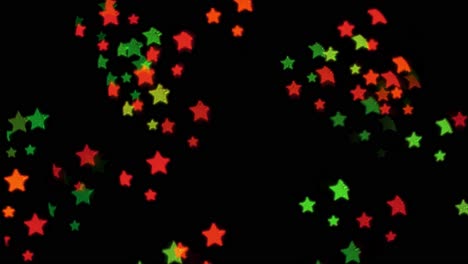 beautiful star shape bokeh from flashing led lights, christmas, winter, holiday or glamour party background concept, copyspace