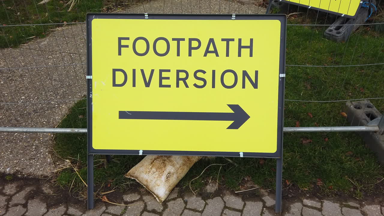 Footpath diversion sign