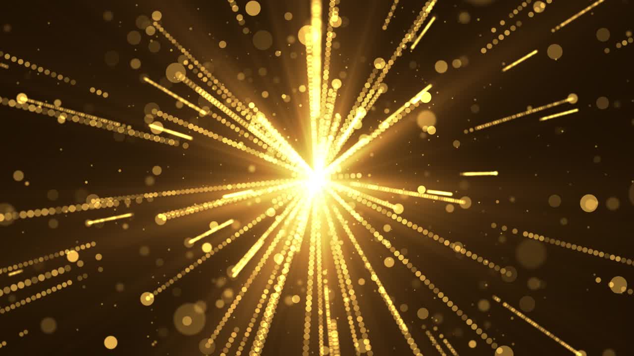 4k loop golden stars and particles event backgrounds logo titles in award music wedding anniversary