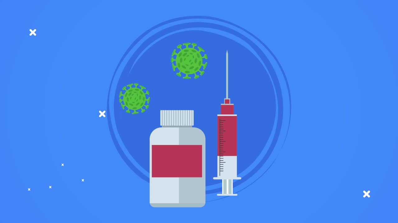 covid19 vaccine vial and syringe