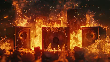 speakers in fire
