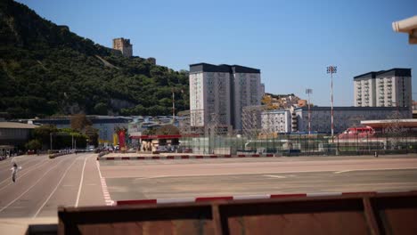 seagull flying in the gibraltar international airport at daytime