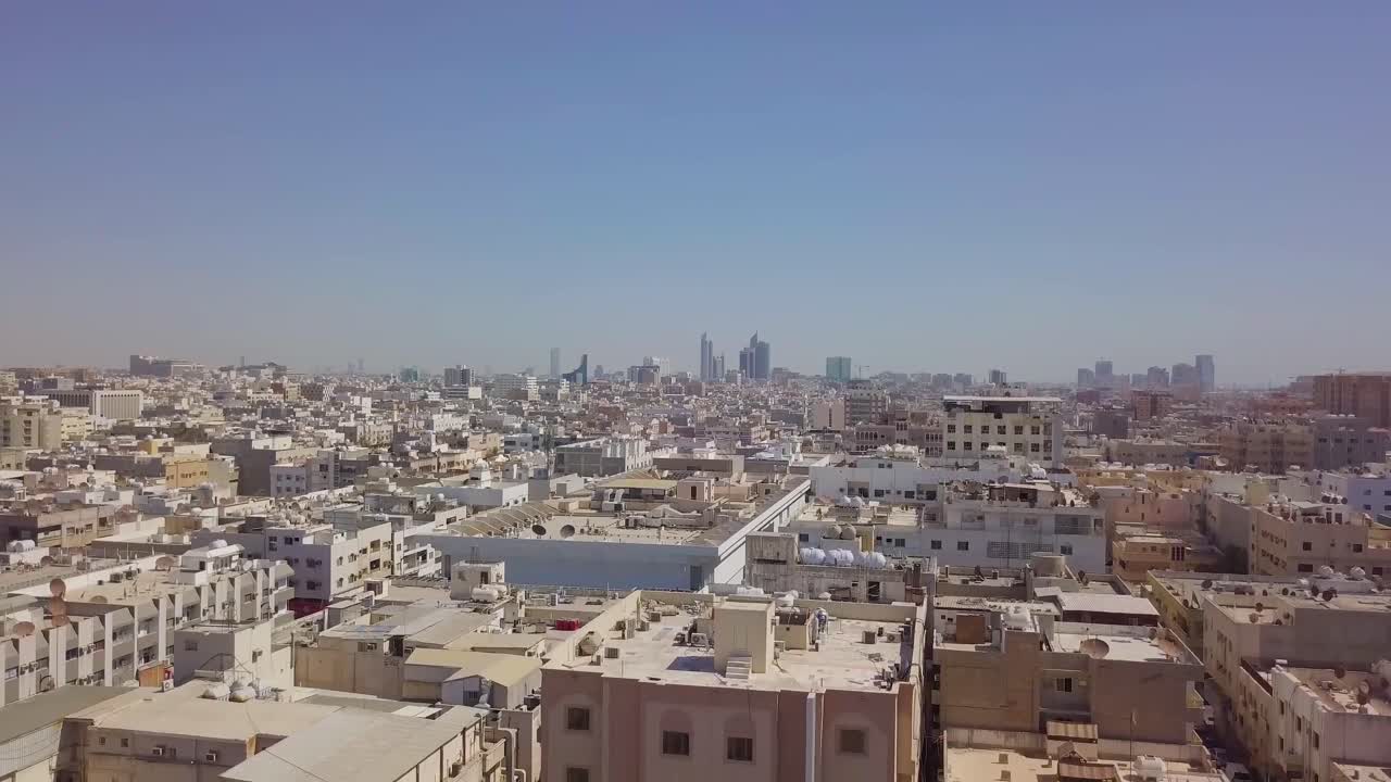 hermoso horizonte de la ciudad de khobar con todo suwaiket y khobar shamaliya visibles