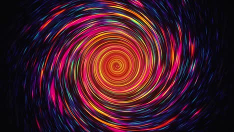 fast rotating multicolored spiral vortex