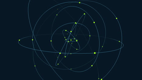 Esfera-Psicodélica-Con-Puntos-De-Neón-Y-Círculos-En-El-Espacio-Oscuro