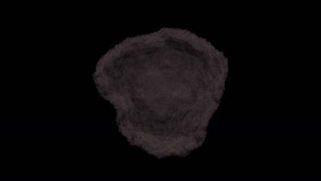 nuclear atom explosion aerial view drone view with large mushroom cloud and shockwave - dust nuclear bomb