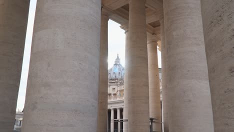 view of the dome through the columns.