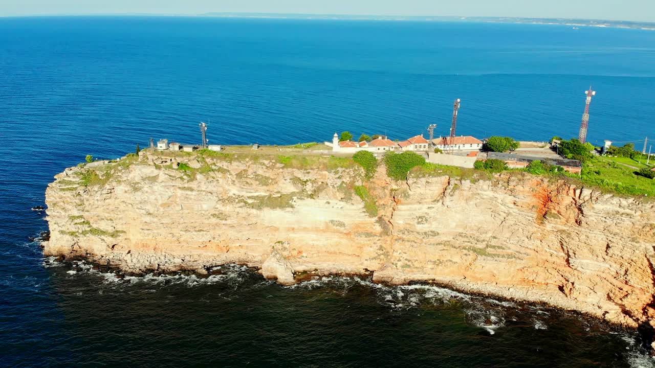 воздушный вид монументального исторического города калиякра, всемирного наследия юнеско.