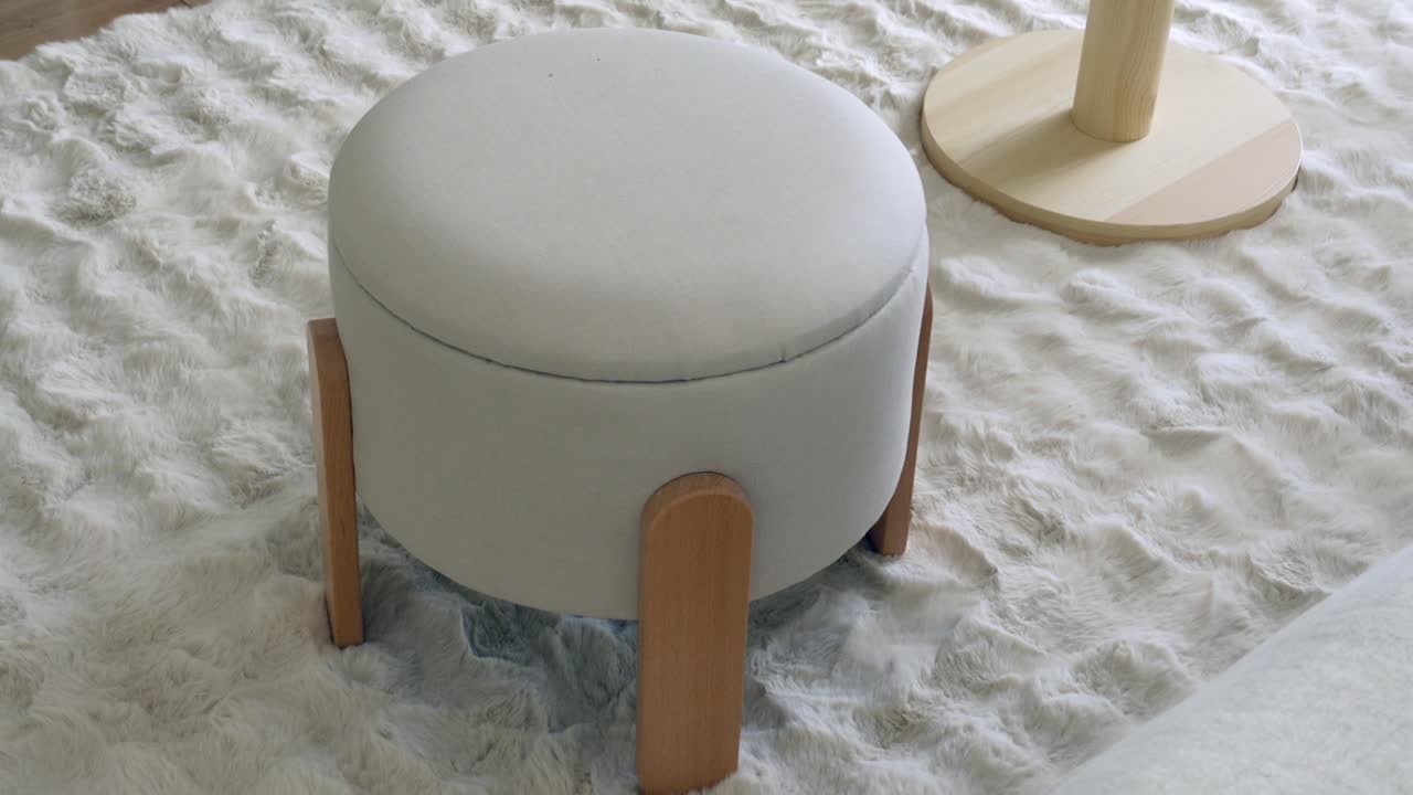 Stool on a Fluffy Carpet