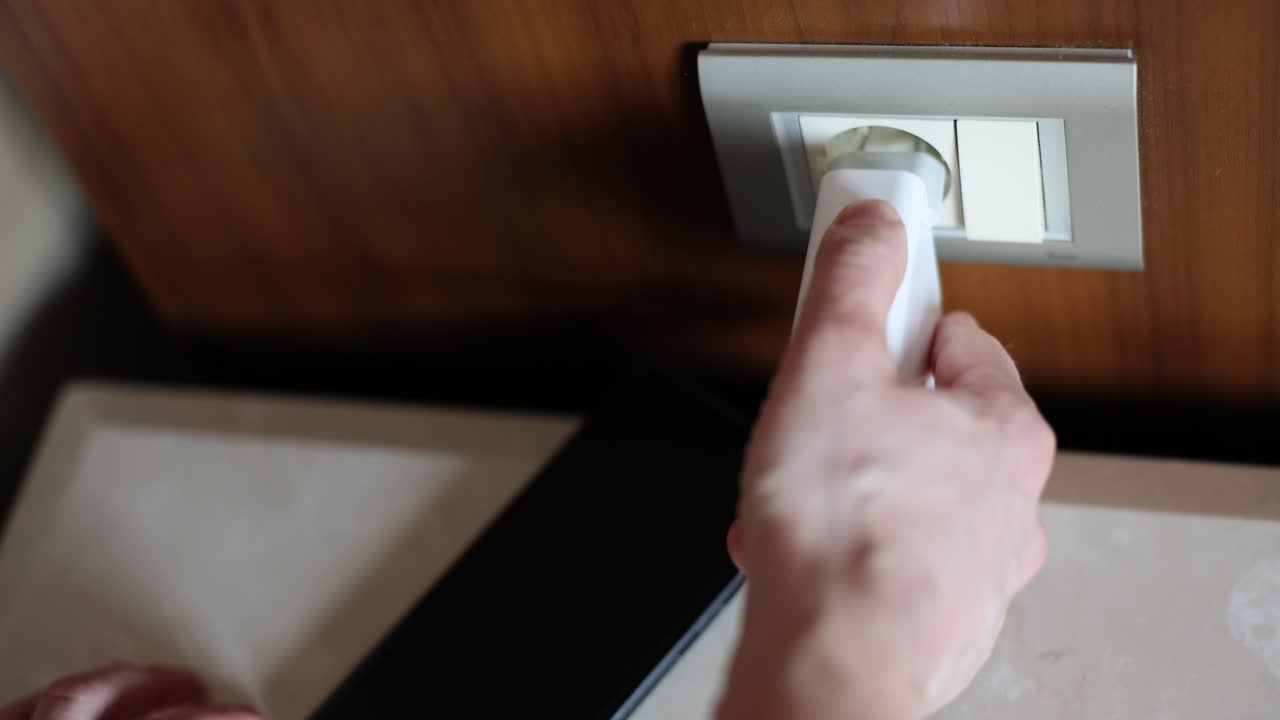 Plugging in a charger