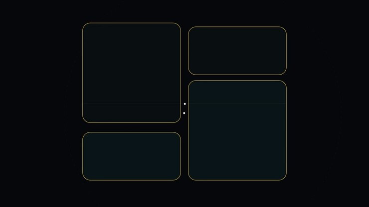 Animação de Interface Minimalista Abstrata com Pontos em Movimento