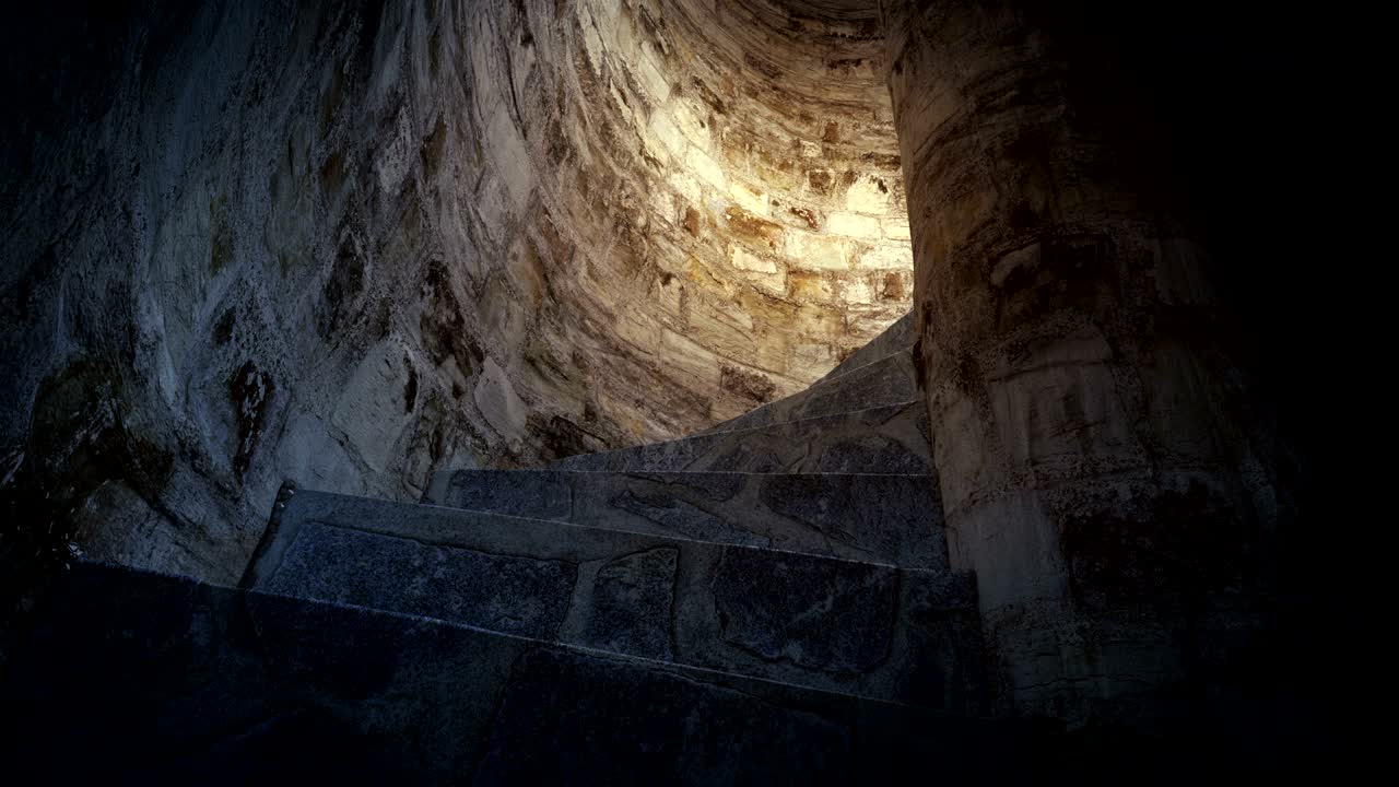 오래된 성의 계단, 루핑 3d 애니메이션