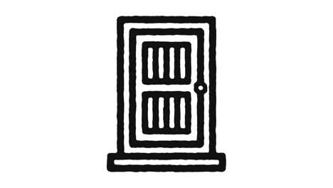 door icon animation footage & alpha channel