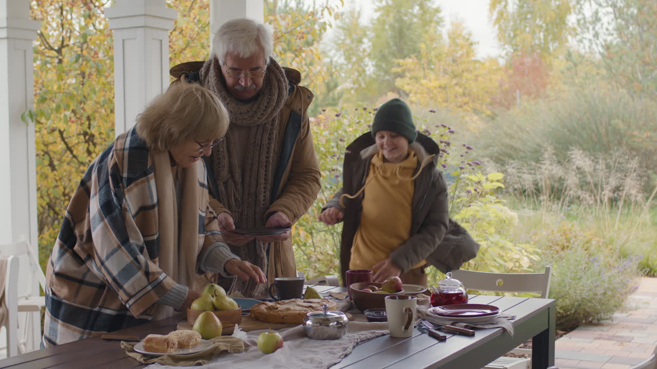 Family Gathering in Autumn