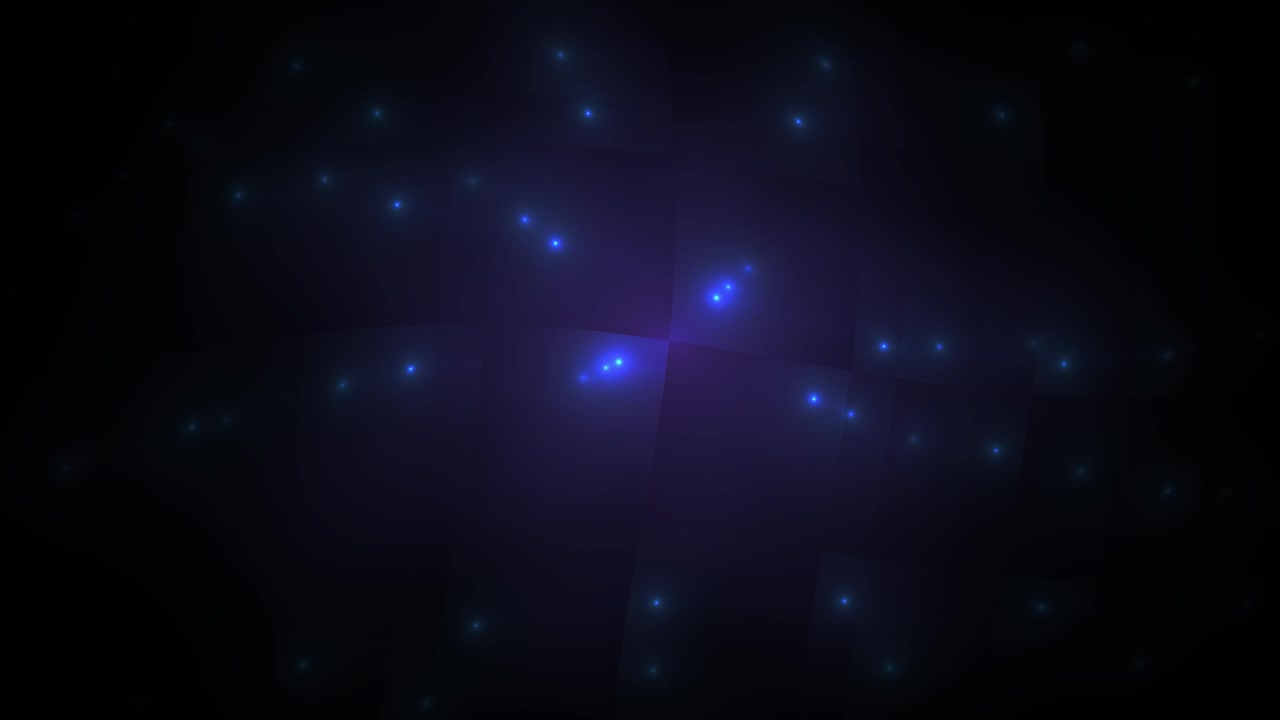Abstract Motion Background with Glowing Blue Particles and Dark Geometric Shapes