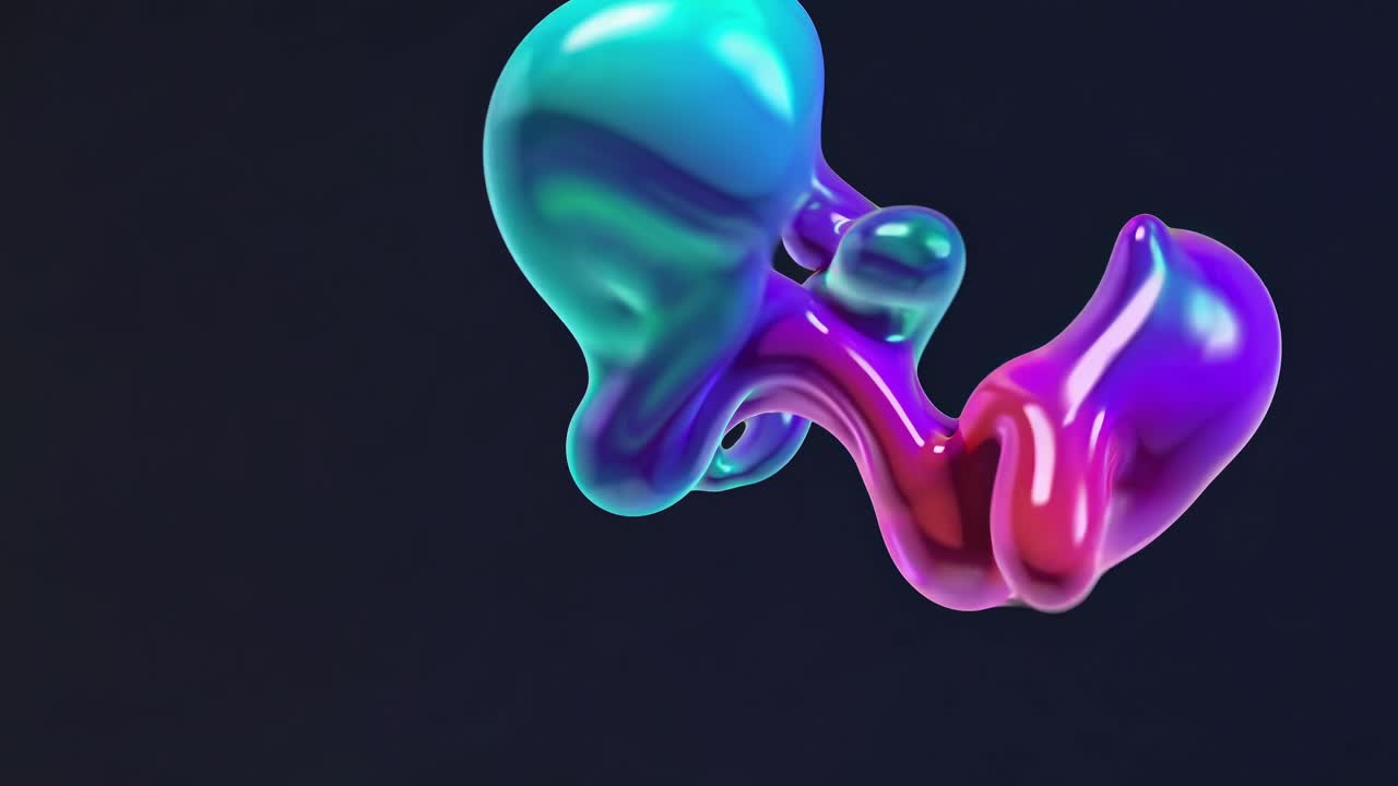 Colorful liquid shapes flow and merge in a dynamic motion sequence, showcasing vibrant hues and smooth transitions, creating an engaging visual experience of fluidity and transformation