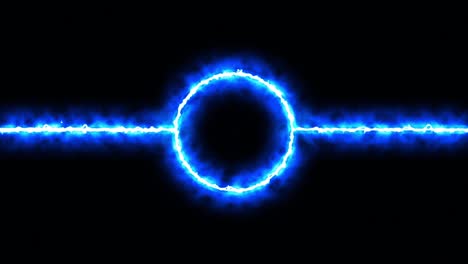 neon animation of a circle with lines.