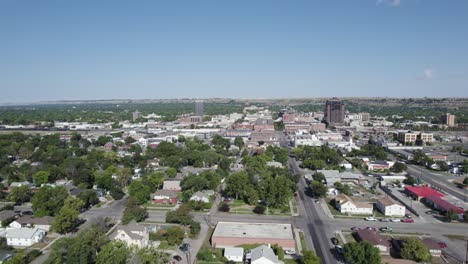 billings, montana centro de la ciudad panorama en verano cielo azul, aero