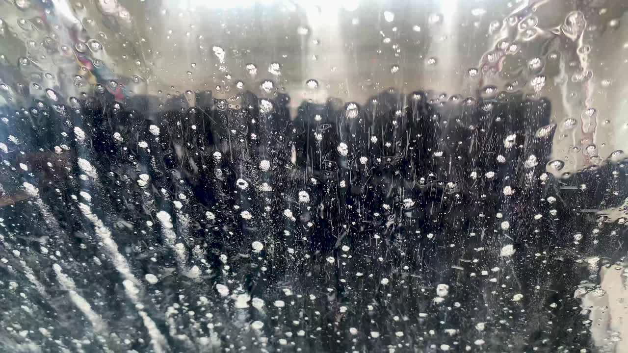 자동 세차, 자동차 내부에서 보기