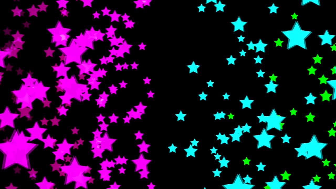 gráficos de movimiento cgi abstractos y fondo animado con estrella