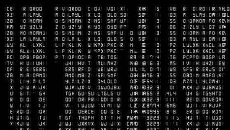 effetto di animazione del testo della matrice di pioggia digitale 2d che svanisce lentamente a poche cifre