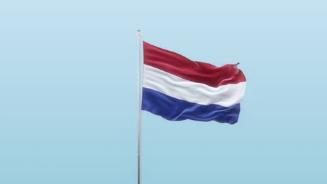 netherlands flag with alpha and background with different angle of movement