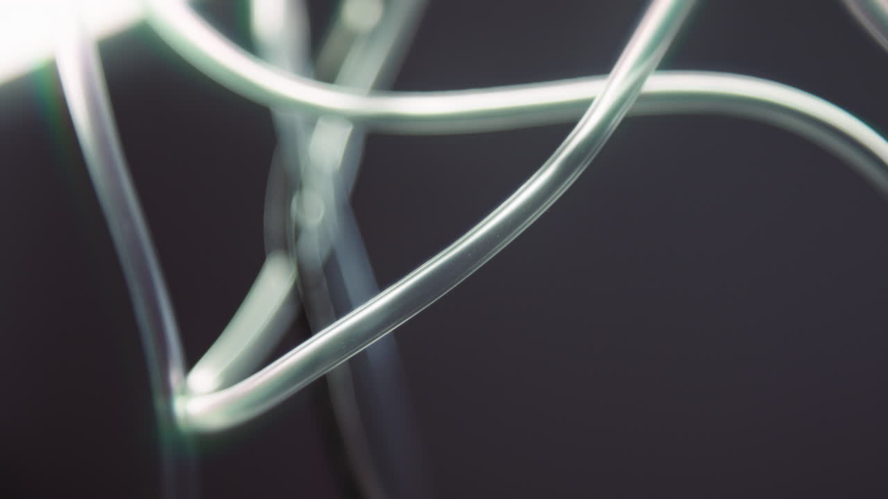 Dark liquid flow through thin plastic tube