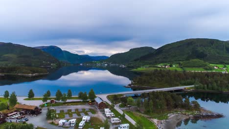 aerial footage beautiful nature norway.