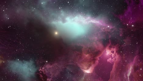 estrellas y nebulosas de nubes en el gran universo infinito