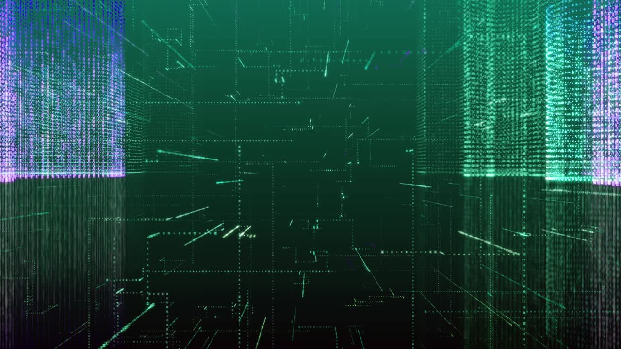 Abstract digital  cyber city background