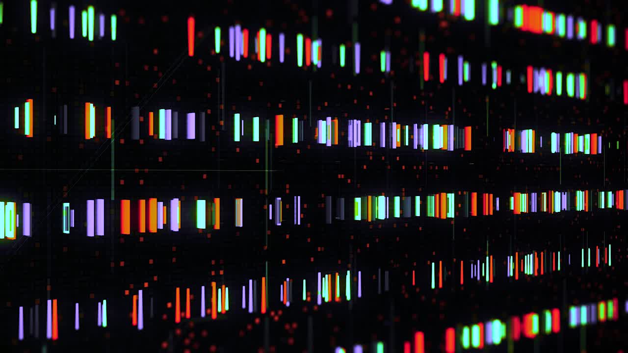 추상적인 디지털 데이터 시각화