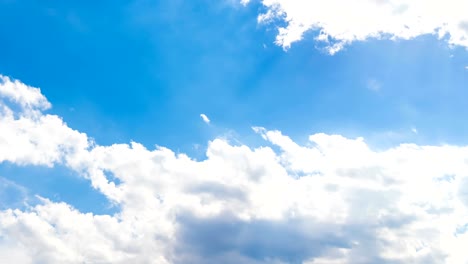 loop of white clouds over blue sky time lapse movement, climate change