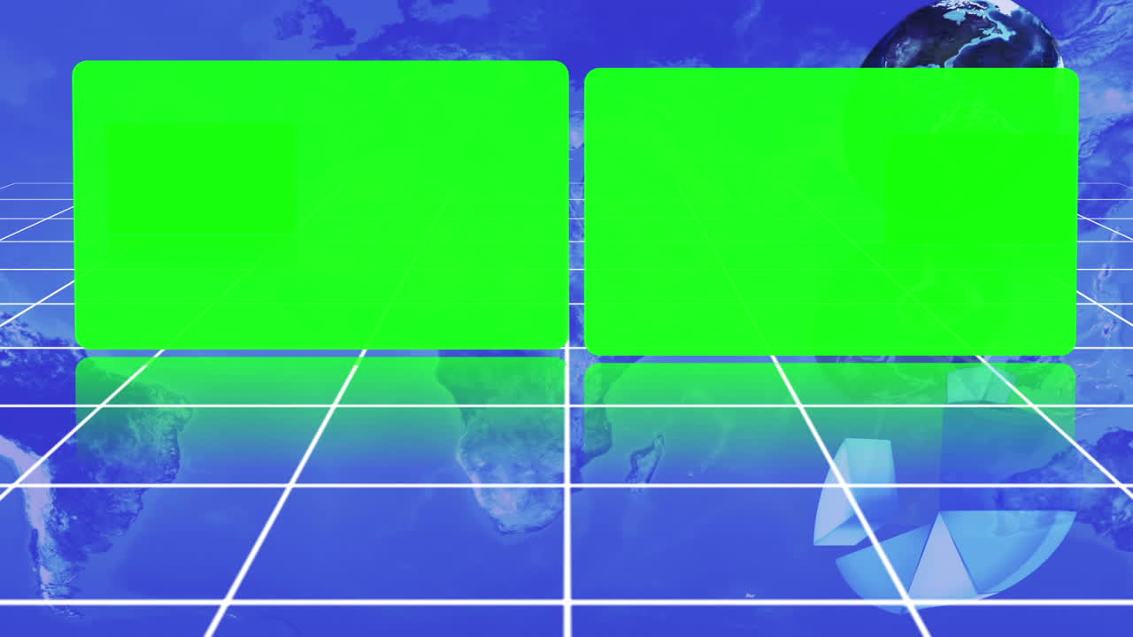 3개의 복사 공간이 회전하고 있습니다.